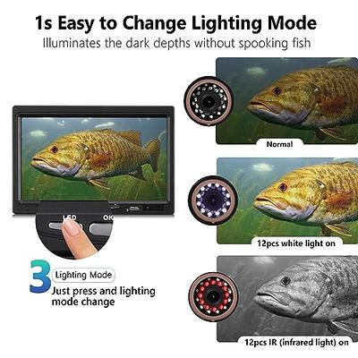 Underwater Fishing Camera Fish Finder, 4.3'' LCD Monitor, Night Vision, Ice  Boat Fishing