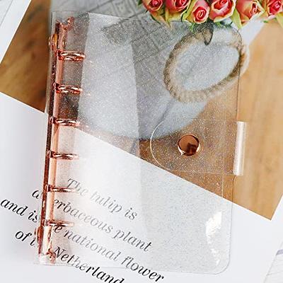  A7 Binder Cover Clear PVC Gold 6 Ring Budget Binder