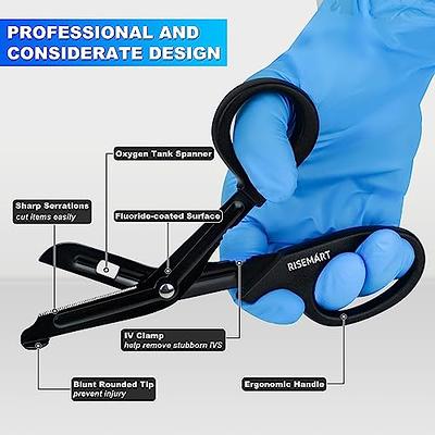 12/Pack Sky Blue Handle Trauma Shears 7.25 Stainless Steel