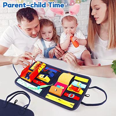 Montessori Sensory Toys For Toddlers 1-3 - Travel Activities Busy Board  Cube - Baby Gifts For 6 9 12 18 Months 1 2 One Year Old Infant Boys Girls -  Ai