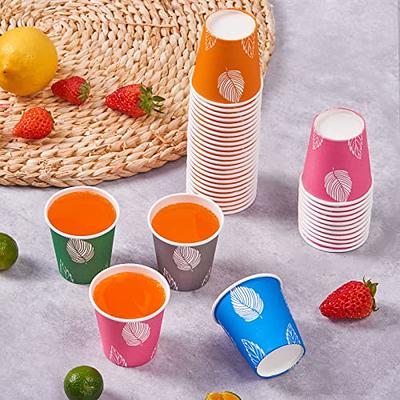 KGKTU 600 Pack 3oz Disposable Paper Cups, Small Disposable Cups, Colorful Small Mouthwash Cups, Mini Paper Cups for Parties, Picnics, Barbecues