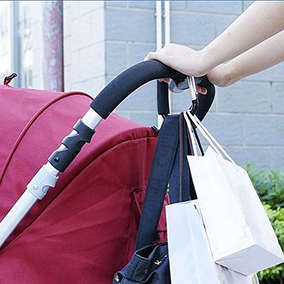 Large Stroller Hooks for Mommy, 2 pcs Carabiner Stroller Hook