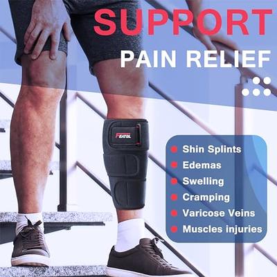  ROXOFIT Calf Brace for Torn Calf Muscle and Shin Splint Pain  Relief - Calf Compression Sleeve for Strain, Tear, Lower Leg Injury -  Neoprene Runners Tibia Splints Wrap for Men and