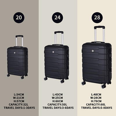 3 Piece Luggage Sets, Travelhouse Hard Shell Suitcase Set with TSA Lock,  Multi-Size Hardside Luggage with Spinner Wheels for Travel Trips Business