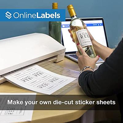 Sticker Paper, 100 Sheets, White Matte, 8.5 x 11 Full Sheet Label, Inkjet  or Laser Printer, Online Labels - Yahoo Shopping