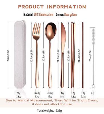 Velaze 30-Piece 18/8 Rose Gold Flatware Set Stainless Steel Eating