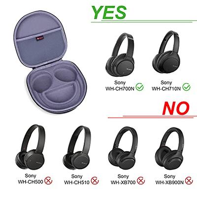Sony WHCH720N Wireless Over The Ear Noise Canceling Headphones with 2  Microphones (Black) Bundle with Protective Headphone Case (2 Items)
