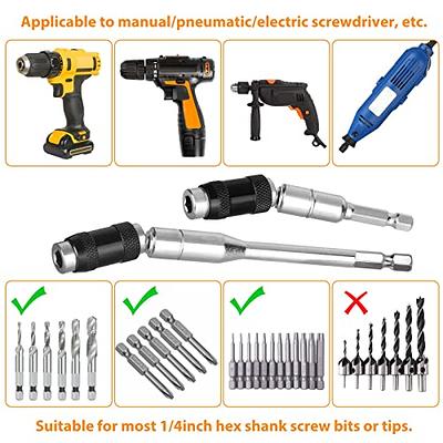 Cordless Screwdriver With Pivoting Handle, Usb Charger And 2 Hex Shank Bits