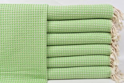 Waffle Kitchen Towel in Pistachio green