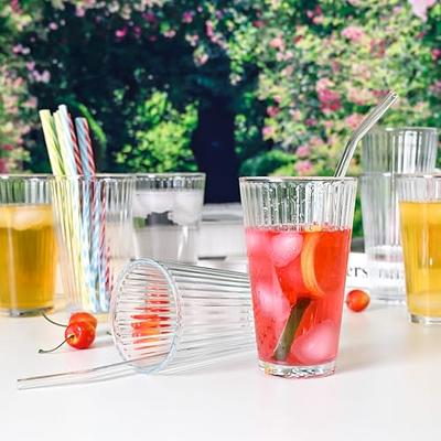 Le'raze Set of 10 - Can Shaped Drinking Glass Cups - 16oz.