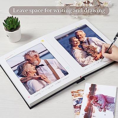 Photo Album 4x6 Photos Hold 402 Pockets with Memo Slip-In Pockets Photo Book, Leather Cover Picture Albums with Writing Space for Wedding Family
