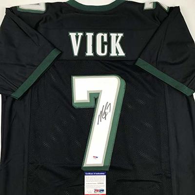 Framed Autographed/Signed Michael Mike Vick 33x42 Atlanta Black Football  Jersey PSA/DNA COA