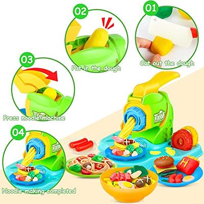 GOVOY Play Color Dough Spaghetti Maker Noodle Set Kitchen Creations Pasta  Maker Machine Pretend Chef Toy Modeling Clay Dough Tools for Kids Christmas