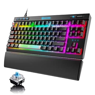 ZIYOU LANG Mechanical Gaming Keyboard,87 Keys Chroma RGB LED Backlit,Black  Computer Keyboard,PU Wrist Rest,Multimedia Keys,Anti-ghosting  Keys,Waterproof Light Up USB Wired Keyboard for PC Mac Xbox - Yahoo Shopping