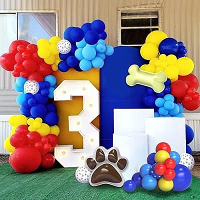 4 Pieces Bone Shaped Balloons Foil Helium Aluminum Balloons and 4 Pieces  Dog Print Balloon for Pets Dog Party Suppliers (Pink)