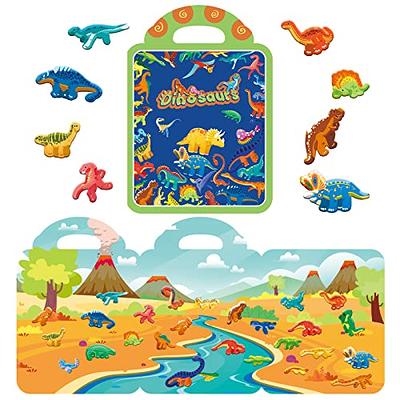 Reusable Sticker Books for Kids, Travel Removable Toddler Dinosaur Sticker Books for 2 3 4 5 Year Old Girls Boys Birthday Gifts Educational Learning