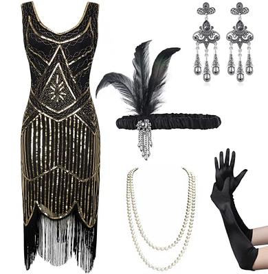  Siifert 4 Pcs 1920s Accessories Set Flapper Costume