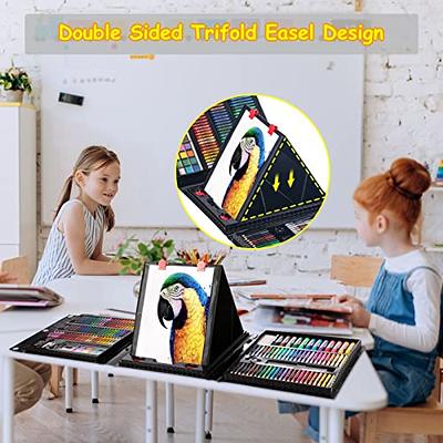 Art Supplies, 272 Pack Art Set Drawing Kit for Girls Boys Teens Artist,  Deluxe Gift Art Box with Trifold Easel, Origami Paper, Coloring Book,  Drawing