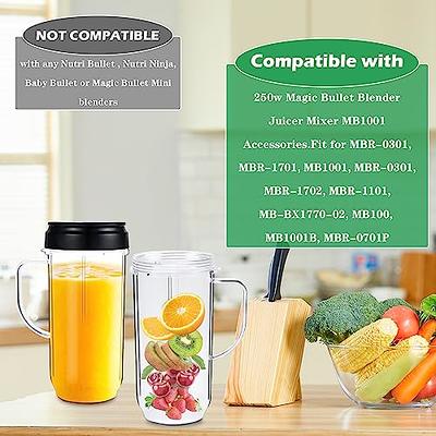 22oz Magic Bullet Blender Cups Replacement Parts -𝗙𝗼𝗼𝗱 𝗚𝗿𝗮𝗱𝗲  𝗠𝗮𝘁𝗲𝗿𝗶𝗮𝗹 -with Flip Top To-Go Lid and Handle for Magic Bullet 250w  MB1001 Blender Accessories(2 Pack) - Yahoo Shopping