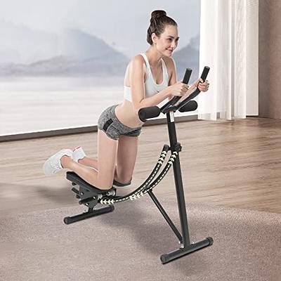 BODY RHYTHM Dual-track Ab Workout Machine with 4 Adjustable Heights,  Foldable Core & Abdominal Exercise Machine with 330lbs Weight Capacity,  Total Ab