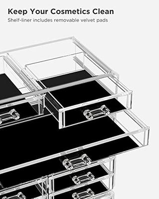 HBlife Acrylic Clear Dustproof Makeup Storage Organizer Drawers Large Skin  Care Cosmetic Display Cases for Bathroom Stackable Storage Box with 12  Drawers for Vanity (Clear) - Yahoo Shopping