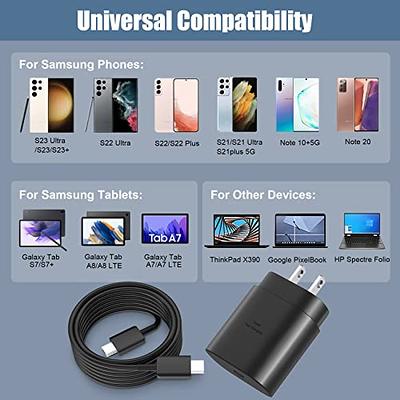 Chargeur USB C 25 W pour Samsung Galaxy S22/S22 Plus/S22 Ultra/S23/S21/S20