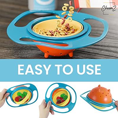 Cute Baby Gyro Bowl  Spill-Proof 360 Rotate Feeding Dish