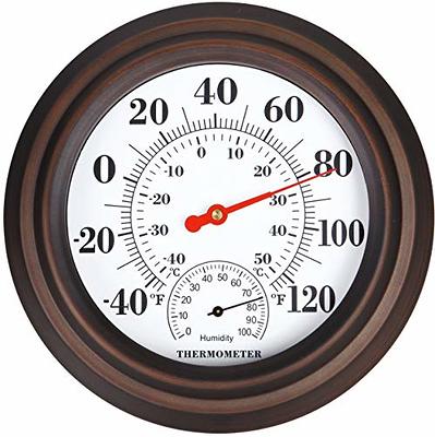 MIKSUS 10.2 New Premium Steel Thermometer Indoor Outdoor Decorative  (Upgraded Accuracy and Design) - Yahoo Shopping