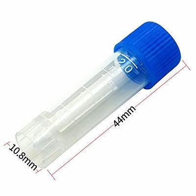 Kanayu 100 Pcs 10ml Plastic Test Tubes with Lids Vial Seal Cap Container  Small Storage Tubes with Caps Clear Test Lab Tubes with Silicone Sealing  Ring