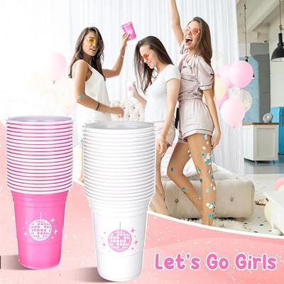 Beaches Booze & Besties Party Stadium Tumblers with Lids + Straws