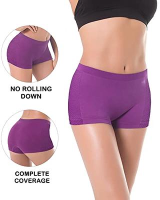 Womens Seamless Underwear Boyshort Ladies Panties Spandex Panty Workout Boxer  briefs 5 Pack 