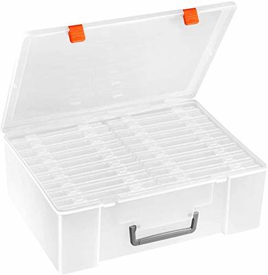 Photo Storage Box, Extra Large Photo Case with 18 Inner Photo Keeper, 4 x  6 Clear
