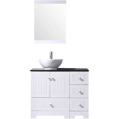 17.8 in. W x 23.7 in. D x 33.6 in. H Bathroom Vanity in White