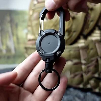 Outdoor Automatic Retractable Wire Rope Luya Tactical Keychain