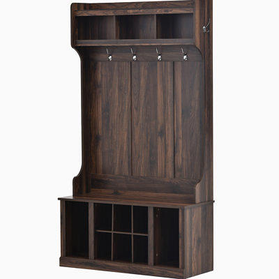 BYBLIGHT Lauren White Shoe Cabinet With Doors, Entryway Shoe