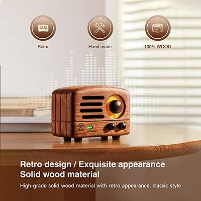 In Store Radiowalnut Wood Bluetooth 5.0 Fm Radio With Strong Bass