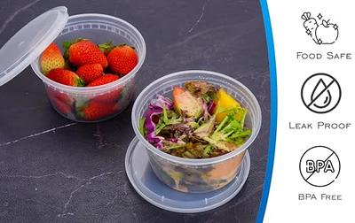 Deli Soup Containers with Airtight Lids, BPA Free, Heavy Duty