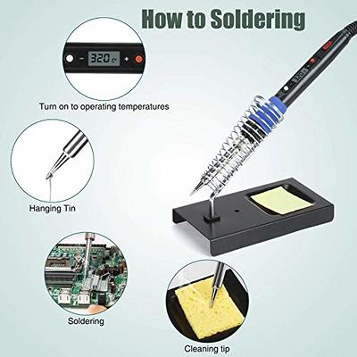 Soldering Iron Kit, 80W 110V LCD Digital Welding, 356-896℉(180-480℃), Portable  Adjustable Temperature Soldering Kit, for Metal, Jewelry, Electric Repairing,  DIY - Yahoo Shopping