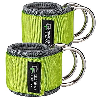 Gradient Fitness Ankle Strap 2 D-Rings (Green, Grey)