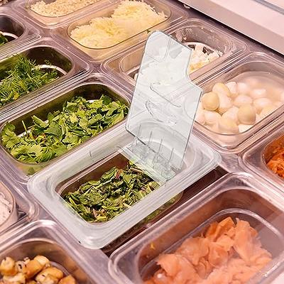 8 Pcs Plastic Food Pans with Lids 1/4 Size Clear Commercial Food Pans  Translucent Restaurant Food Storage Containers Stackable Plastic Boxes with