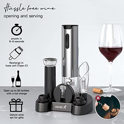 Ivation Electric Wine Opener,7-Piece Wine Gift Set, Electric Bottle Opener, Wine Aerator Pourer