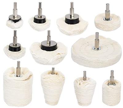ANWTOTU anwtotu 5 pcs 6 inch polishing buffing wheel for drill wool pads  wheel polishing pads woolen polishing waxing pads kits with