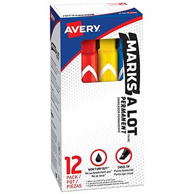 Avery Marks A Lot UltraDuty Permanent Markers, Chisel Tip, Water