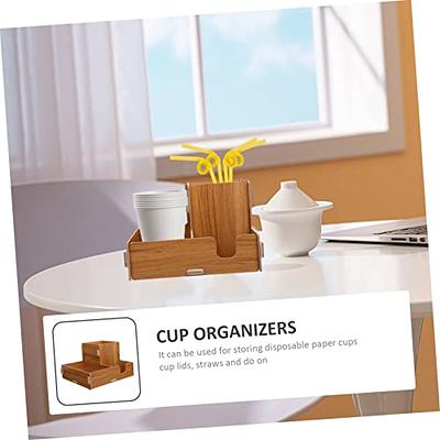  Disposable Coffee Cup Dispenser Lid Holder for Counter, Wood 6  Compartments Coffee Station Organizer for Cup Lid Sleeve Pods Condiment,  Paper Cup Dispenser Coffee Bar Accessories Storage Organizer : Home 