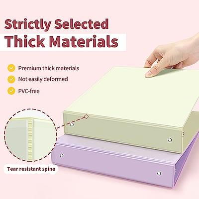 SUNEE 3 Ring Binder 1.5 Inch 4 Pack Pastel Binder and 1 Pack Cute Binder  with Clipboard, Pink Marble - Yahoo Shopping