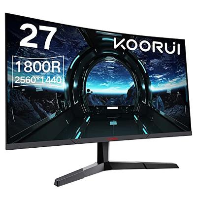 Memzuoix 27inch 165Hz Curved Gaming Monitor, 1440p 144Hz Gaming Monitor,  QHD 2K(2560x1440) PC Monitor, LCD Computer Monitor for Laptop with 2