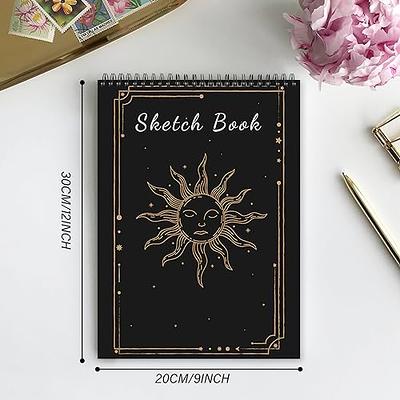 Cabreche Cute Sketchbook Top Spiral Bound Sketch Pad, 9 x 12 inch,100GSM  Thick Paper,50 Sheets 100 Pages,Art Sketch Book Artistic Aesthetic Writing Drawing  Paper for Girls Women Beginners-Sun - Yahoo Shopping