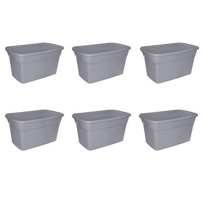 Sterilite 50 Gallon Tote Box Plastic, Titanium