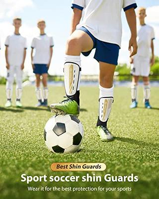 Conditiclusy Soccer Shin Guards for Kids Youth, Shin Guard and Shin Guard  Sleeves for Boys and Girls for Football Games EVA Cushion Protection Reduce