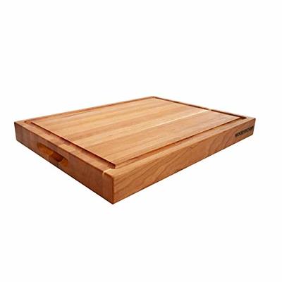 Large Cutting Board from American Walnut - A Reversible Butcher Block that  Comes with Juice Groove for Cutting Meat and Juicy Veggies Easily - Large